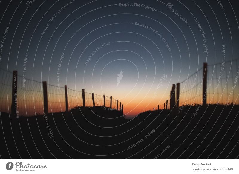 #A0# Twilight on the coast of France romantic Evening Dusk sunset evening mood Lanes & trails Sky Beach