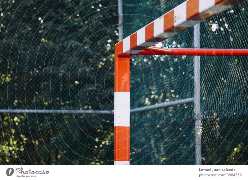 street soccer goal sports equipment field soccer field play playing abandoned old park playground outdoors broken background bilbao spain