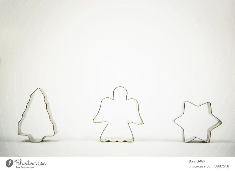 Christmas - Christmas decoration in the form of cookie cutters Christmas & Advent Christmas tree Angel Stars symbol Christmassy Placeholder Festive Decoration