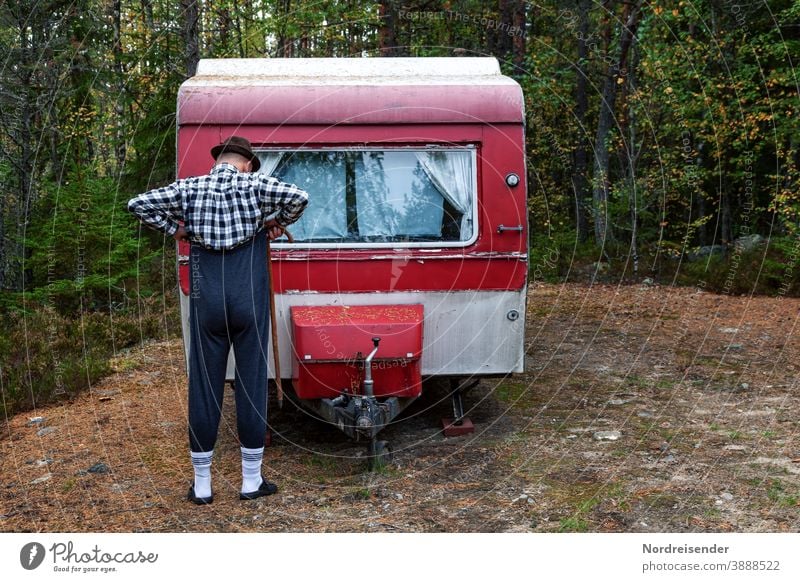 Let's go .... person people age on one's own Fashion Style overexcited Demonstrated Guy Clothing Hat Old strange odd Forest Curiosity quaint Quirky quirky