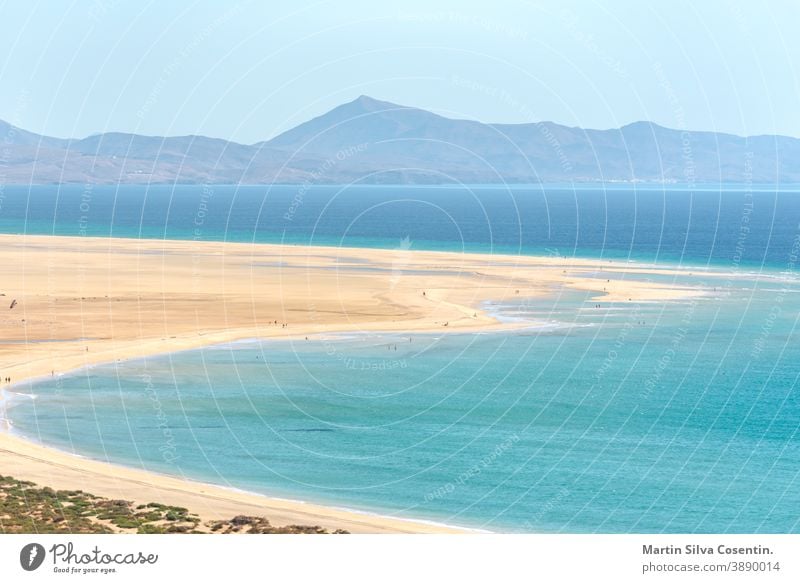 View at Playa de Sotavento, Fuerteventura in Spain in summer Green Natural Summer atlantic beach beautiful beauty blue chill coast colorful day environment