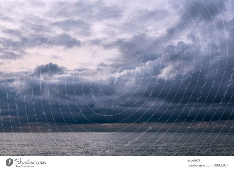 Clouds at the Baltic Sea coast near Meschendorf Ocean Mecklenburg-Western Pomerania Beach Baltic coast Sky Blue Weather Climate Landscape Nature Idyll vacation