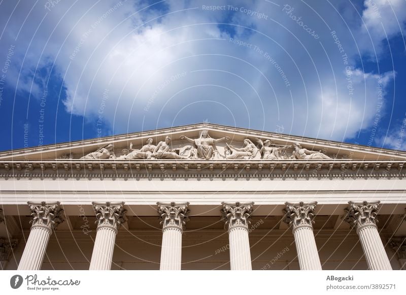 Hungarian National Museum Architectural Details hungarian national museum pediment tympanum budapest architecture neoclassical neo classical corinthian column