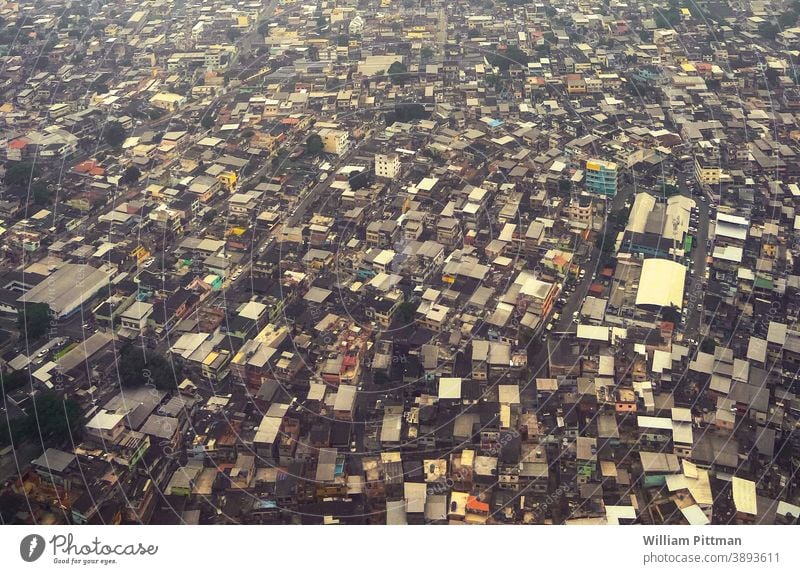 Favelas favela Brazil Shanty Rio de Janeiro Poverty Overpopulated South America Exterior shot Landscape Panorama (View) Colour photo Living or residing