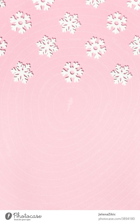 Winter background with snowflakes winter festive christmas decorative white frame celebration empty illustration seasonal space copy holidays wooden decoration