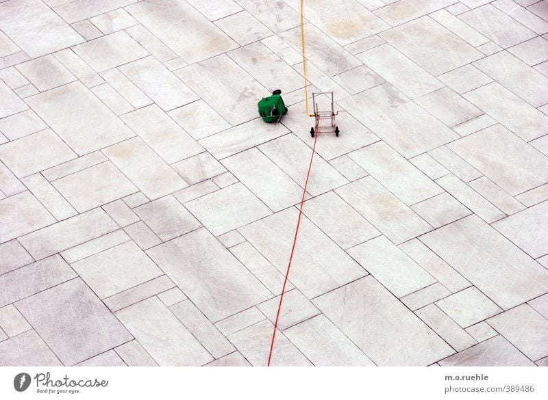 unrolled Oslo Deserted Opera Oslo Terrace Stone Town Yellow Green Red Beginning Movement Relationship Center point Transmission lines Cable cable tray Trolley