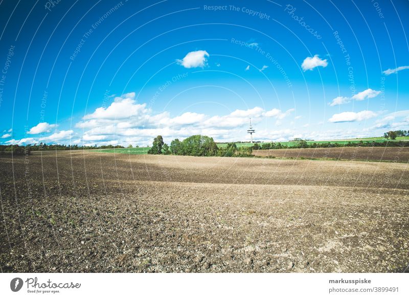 agricultural landscape Agriculture Arable land far vision Vantage point Nature Hiking Tourism sustainability Upper Franconia Bavaria