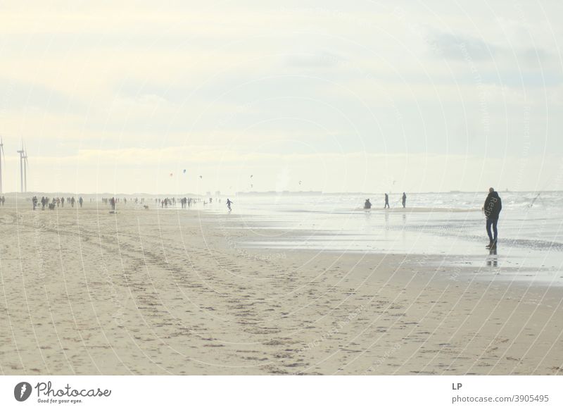 silhouette of a boy on the beach Faith & Religion praying Prayer background Forward Contentment Posture Vacation & Travel people Upper body candid Water Life