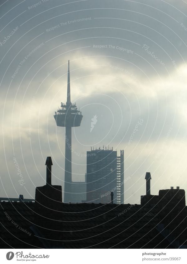 Cologne Skyline II Afternoon Colonius - television tower Dark Town Architecture Contrast Bright Television tower