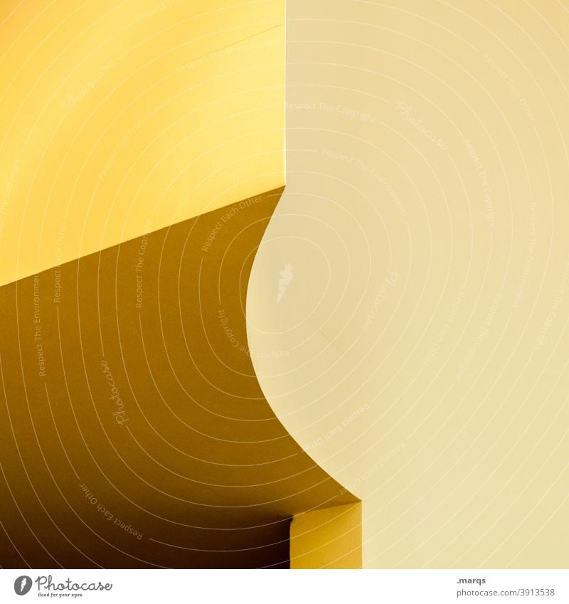 yellow Illustration Abstract Minimalistic Design Style Elegant Line Architecture Background picture Precision Modern Hip & trendy Interior design Lifestyle