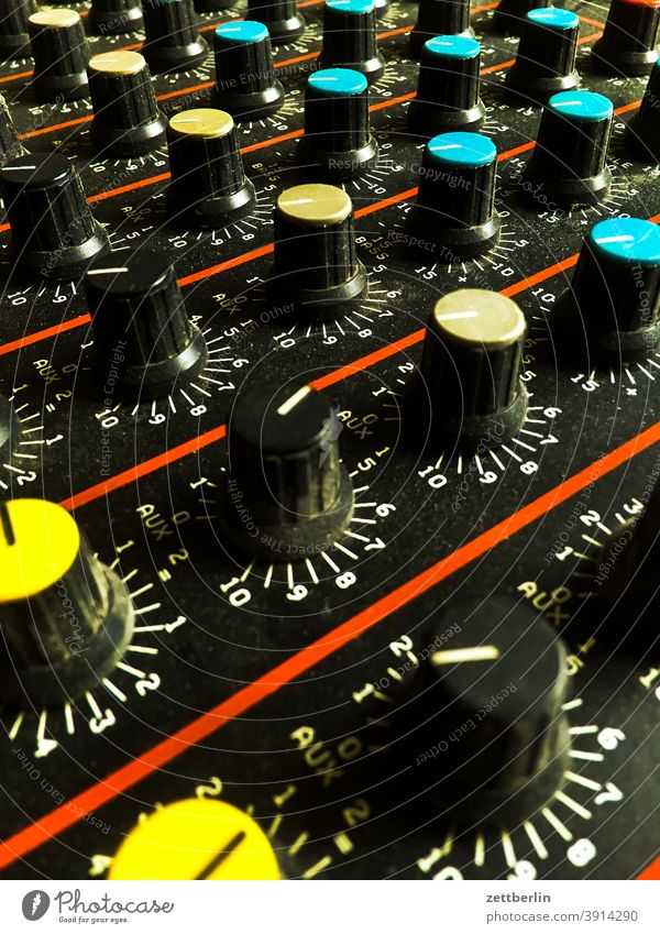 mixer Display bass basses decibel discotheque rotary knob Setting background heights Buttons Deserted center Mixer Music music production music studio