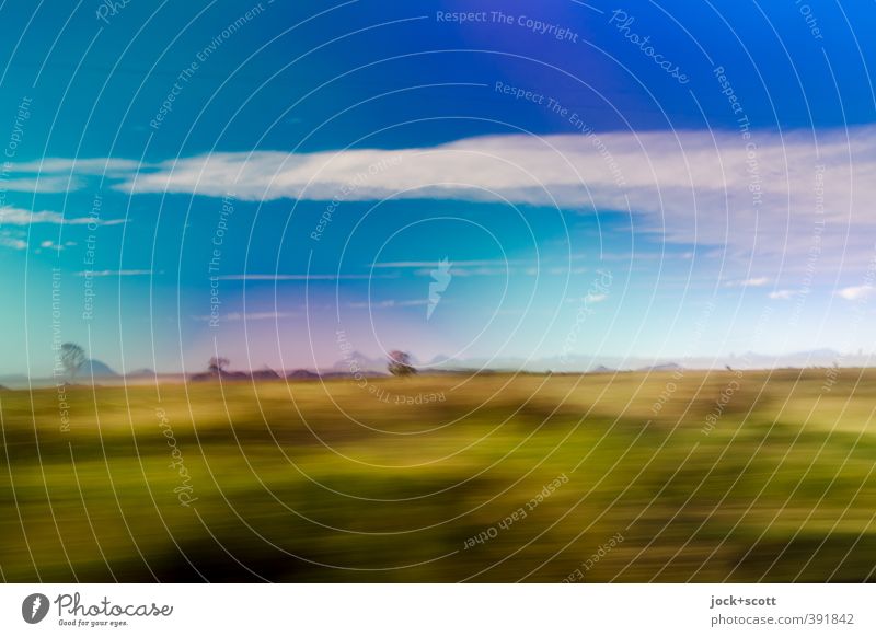 to go a long way round Freedom Landscape Clouds Horizon Beautiful weather Bushes Outback Queensland Vacation & Travel Far-off places Speed Warmth Symmetry