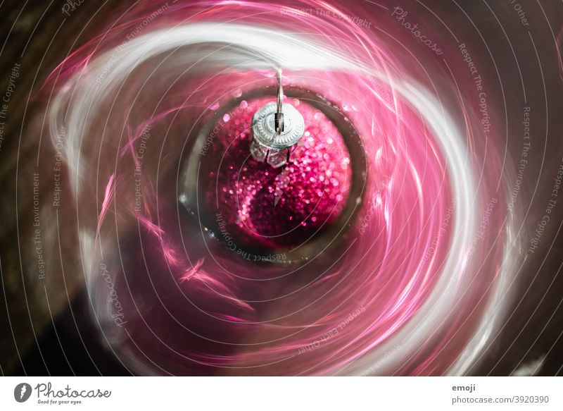 Christmas tree ball Glitter Ball Decoration Christmas & Advent Christmas decoration sparkle pink Close-up Shallow depth of field