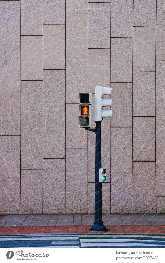 traffic light on the street semaphore traffic signal road warning city road sign symbol way caution roadsign advice safety outdoors bilbao spain