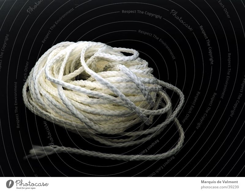 Just the beginning... String Knot Black White Sailing Nylon Craft (trade) Rope Contrast synthetic fibre corduroy line sports bondage bdsm fiber