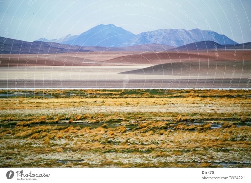 Colours of the Altiplano Landscape Land Feature Landscapes Mountain Chile South America Exterior shot Nature Colour photo Deserted Sky Day Environment Blue