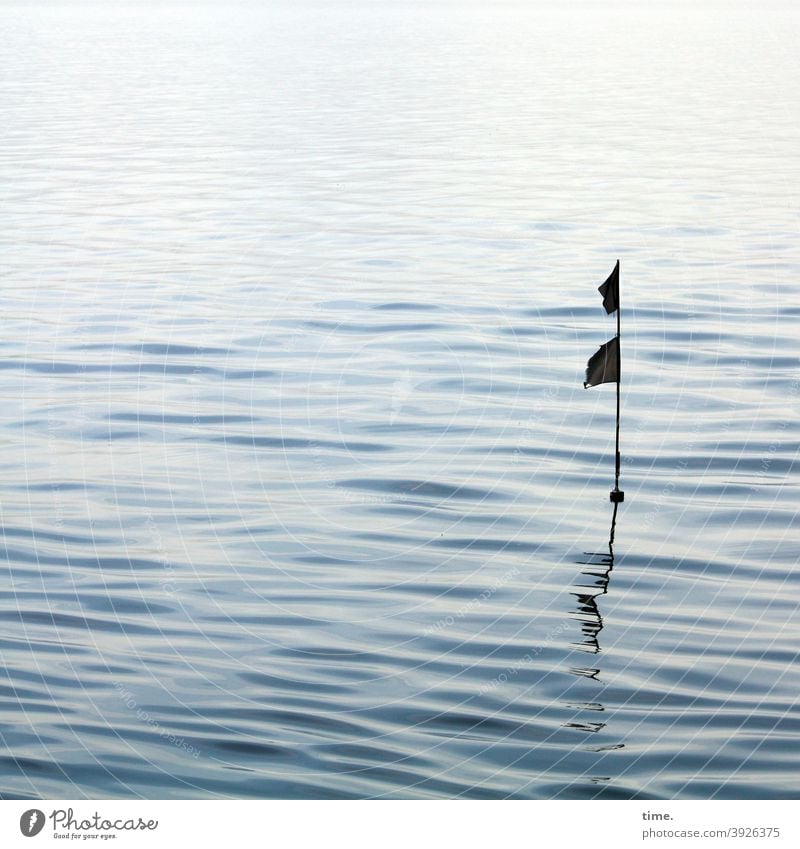 Baltic Sea flags Orientation reflection Waves Ocean Water Uneven Surface Wet Flag feature Smooth Black double Silhouette Shadow Back-light