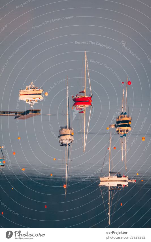 Bay of Oban/Scotland at sunrise with boats Free time_2017 Joerg farys theProjector the projectors Deep depth of field Sunrise Sunbeam Sunlight Silhouette