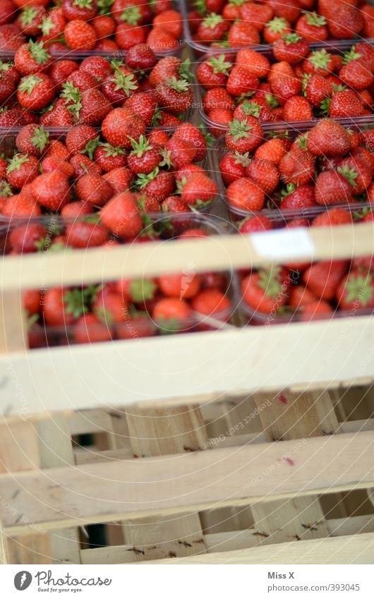 Boxes* Food Fruit Nutrition Organic produce Vegetarian diet Diet Fresh Healthy Delicious Sweet Red Box of fruit Strawberry Farmer's market Sell Harvest Crate