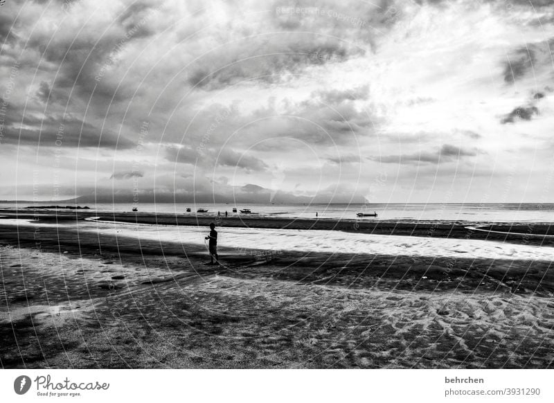 and above me the sky... dramatic sky Dramatic art Contrast Light Day Sand Runlet Come Watercraft Sarawak Exterior shot Beach Ocean Bako National Park Malaya