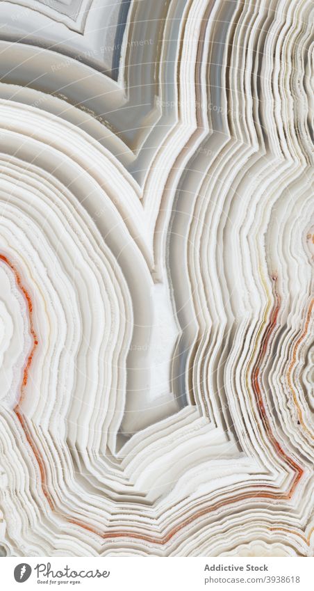 Macro photograph of the banding pattern in a laguna lace agate from Mexico abstract banded bands close-up closeup detailed gray intricate layers lines macro