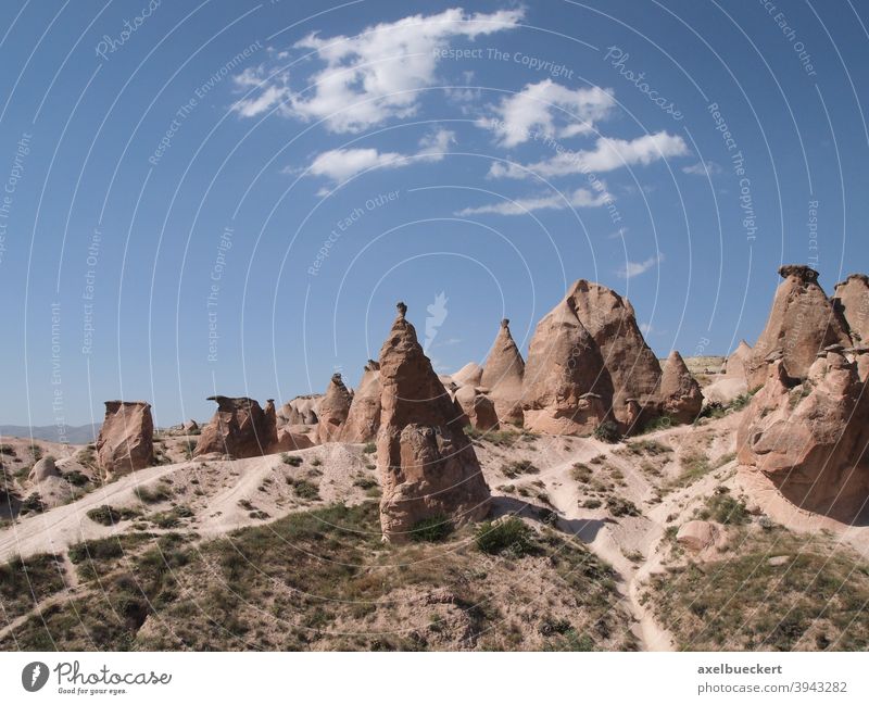 bizarre rock formations called fairy chimneys in Cappadocia, Turkey cappadocia fairy fireplaces World heritage Miracle of Nature Europe voyage Tourism Anatolia