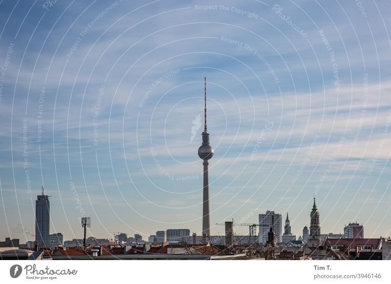 Skyline Berlin tv tower Television tower Berlin TV Tower Landmark Alexanderplatz Architecture Capital city Tourist Attraction Downtown Downtown Berlin