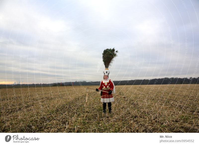 Farmer's wife Agriculture Nature peasant Harvest Field Landscape costumed Rural Stubble field Costume Sky triumvirate carnival Carnival cologne farmer flail