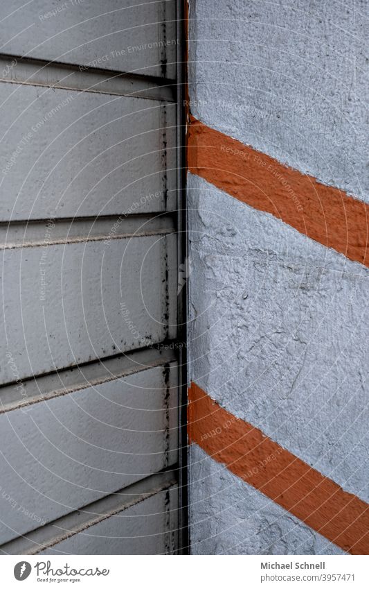 lines Orange converging Deserted Colour photo Structures and shapes Exterior shot Close-up verschieden unterschiedlich