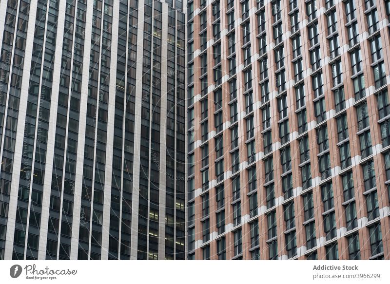 Background of business building facades in the city street architecture skyline window skyscraper metropolis tower city landscape urban office view