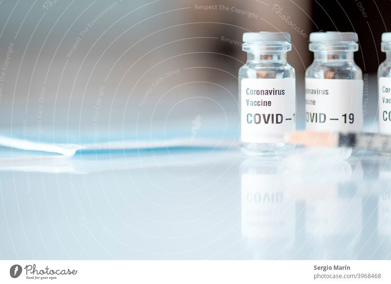 Nobel coronavirus covid-19 vaccine vial a illustrative picture. treatment cure drug medication injection shot therapy clinical hospital 2019 2021 science