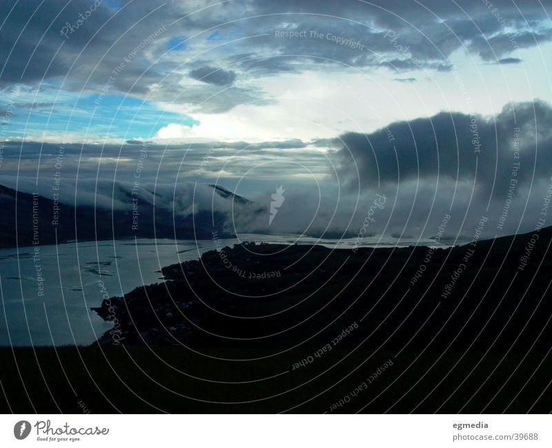 Clouds Falling on the Bay of Dunedin Water New Zealand Weather