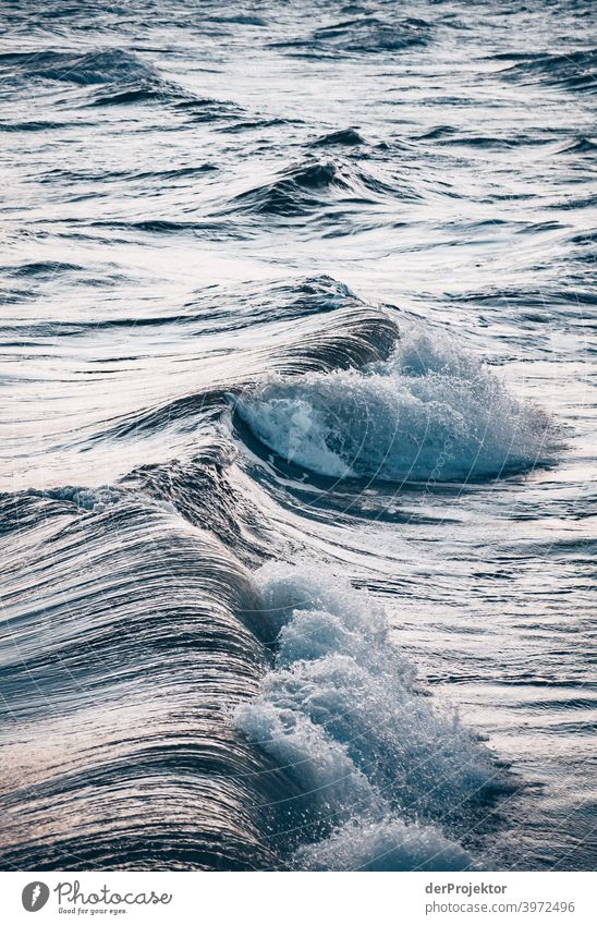 Waves at the pier of Ahlbeck on Usedom in winter Wide angle Panorama (View) Central perspective Worm's-eye view Long shot Deep depth of field