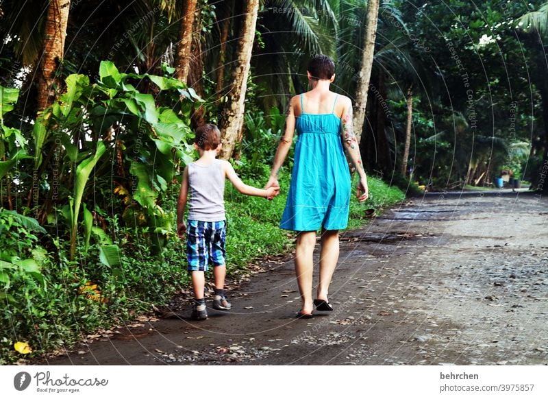 corona thoughts | lost time Lanes & trails Virgin forest rainforest Palm tree Infancy muck about talk rubbish Playing Costa Rica Exterior shot Boy (child)