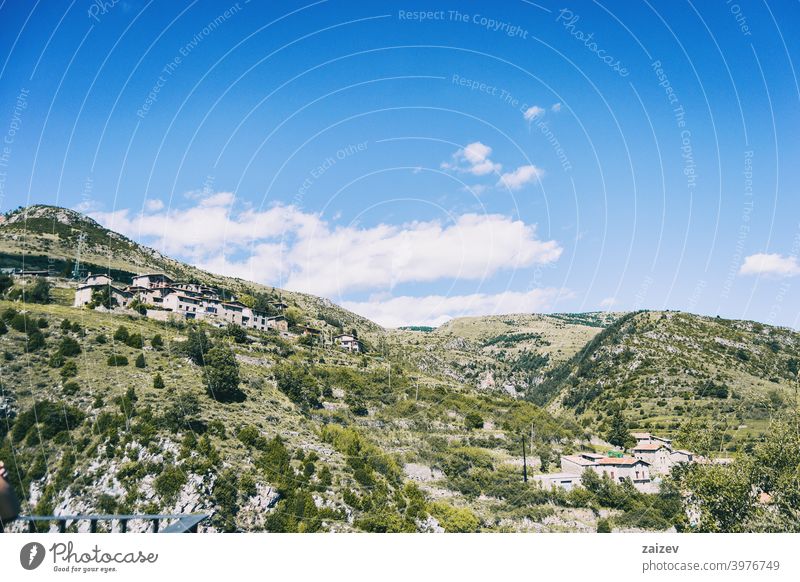 Landscape of the mountains, in Spain. A sunny summer day catalonia spain without people outdoor medium copy space color landscape horizontal top bottom sky