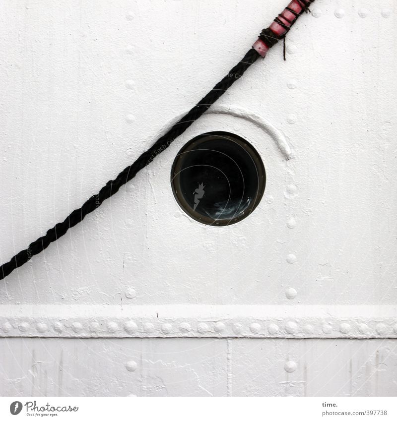 sailor's glance Navigation Sailing ship Rope Porthole Maritime Ship's side Rivet Hollow Metal Plastic Observe Bright Round Design Expectation Center point