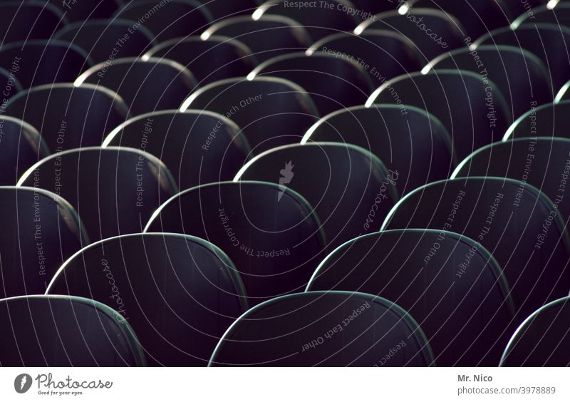 Take a seat Seating capacity Places Row of seats Abstract seat shell seat reservation tribune Empty Arena spectator seats Stadium Stands Structures and shapes