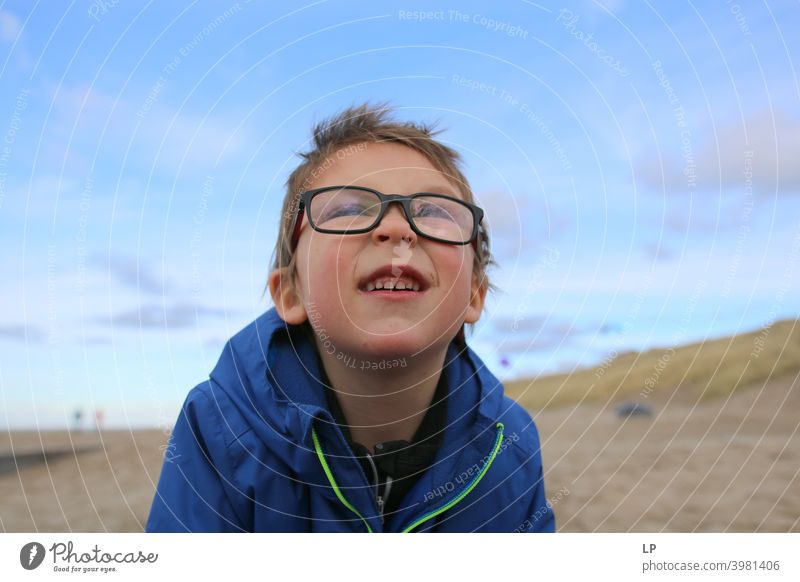 little child looking away from the camera rebellion Rebel Child people Language concept positive Expression symbol directly Conceptual design Human being