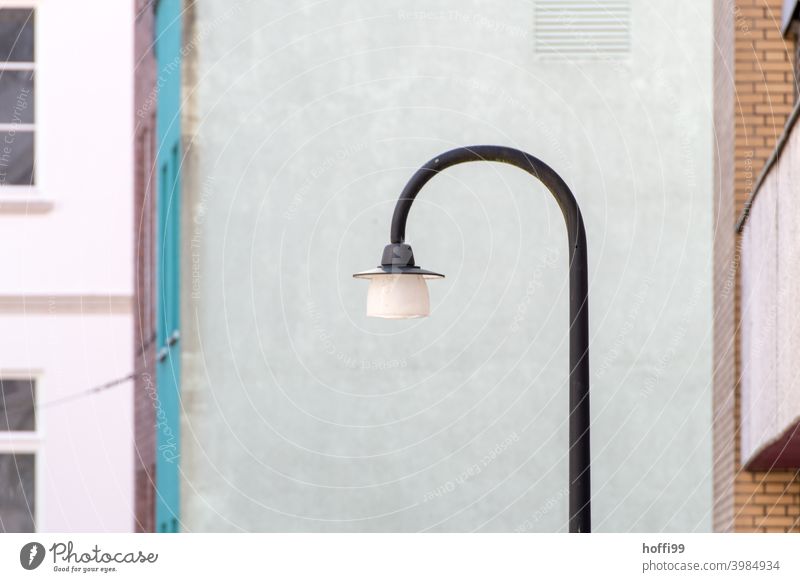 street lamp Lantern Gray minimalism Lamp post Line Retro Loneliness Street lighting Lighting Urbanization Town Simple Gloomy dreariness Bright