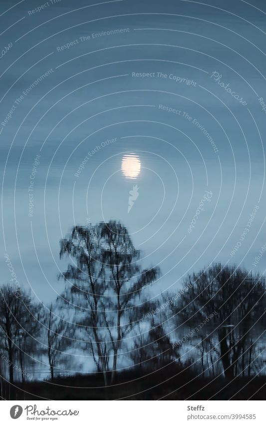 the moon, sliver by sliver Moon Moonrise Moonlight moonlit moonlight Full  moon Moon Mirroring Lunar landscape distorted reflection tranquillity Flare warped