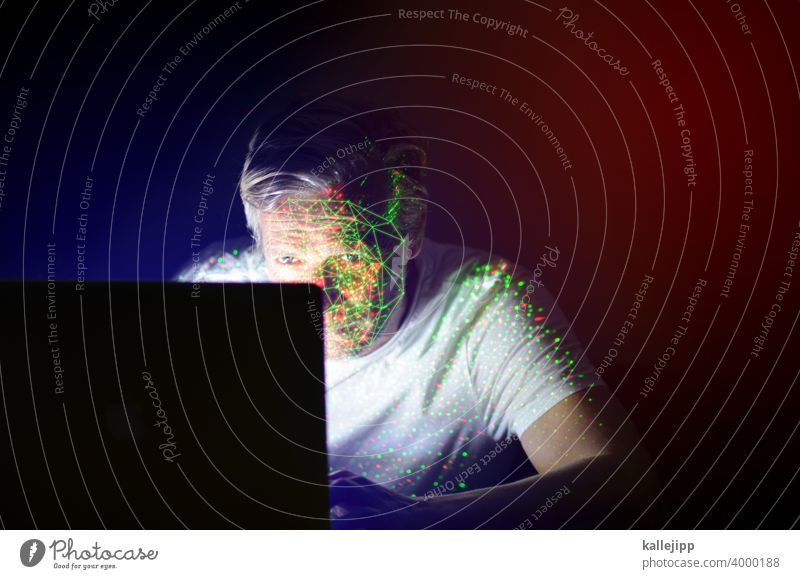 face-id computer virus Virus malesoftware Risk of infection Healthy Corona virus Infection pandemic Epidemic Light Health care Hacker hacker attack malware