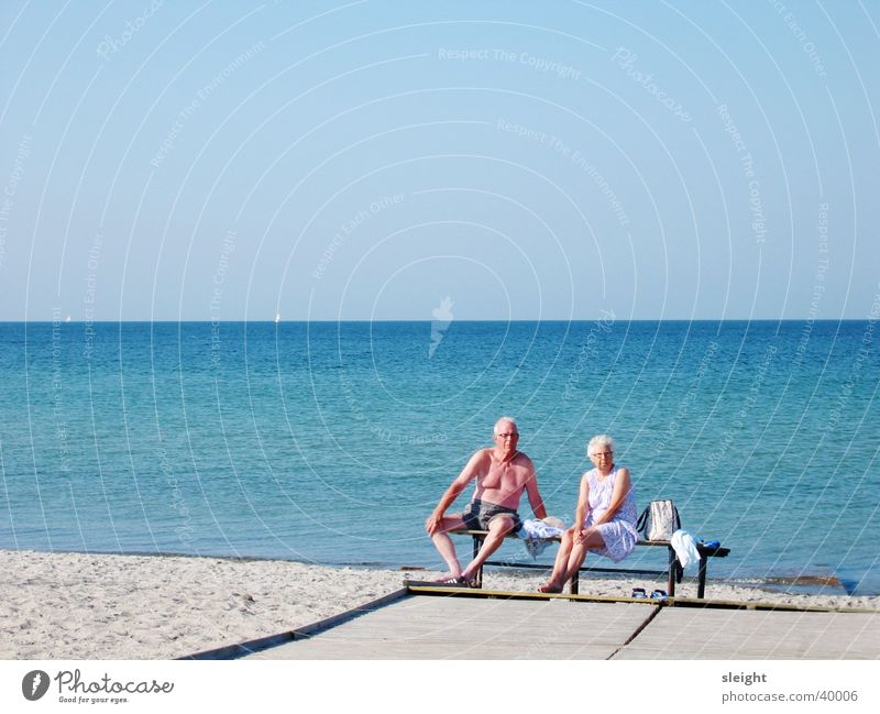 rest Beach Married couple Human being Denmark Baltic Sea Island Enö Sun