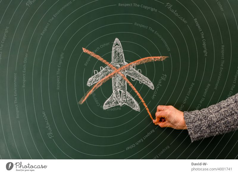 Flight ban - travel and vacation - aircraft crossed out go away no flying travel ban Airplane Canceled forbidden Vacation & Travel Limitation coronavirus