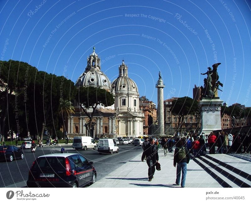 Foro Traiano (Rome, Italy) Vacation & Travel Tourism Summer Summer vacation Sun Human being Group Art Culture Town Old town Building Architecture Historic