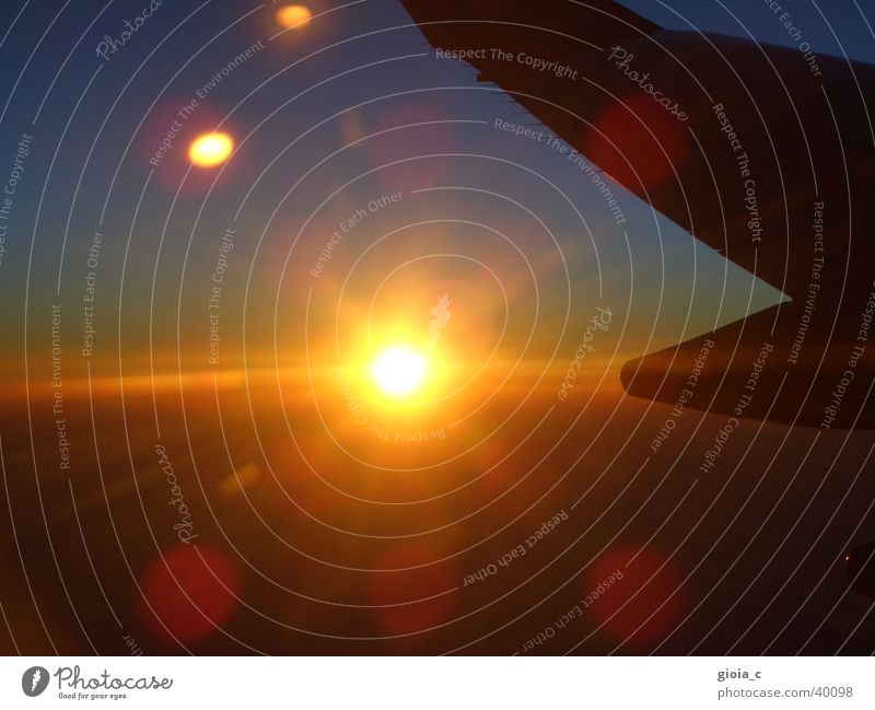 shine!!! Airplane Aviation Airport Obscure Sun Sky Earth Weather