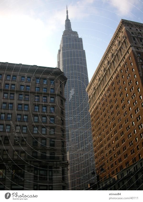 Empire State Building New York City High-rise Americas Vacation & Travel Art Tall Sky Perspective Tourist Attraction Architecture