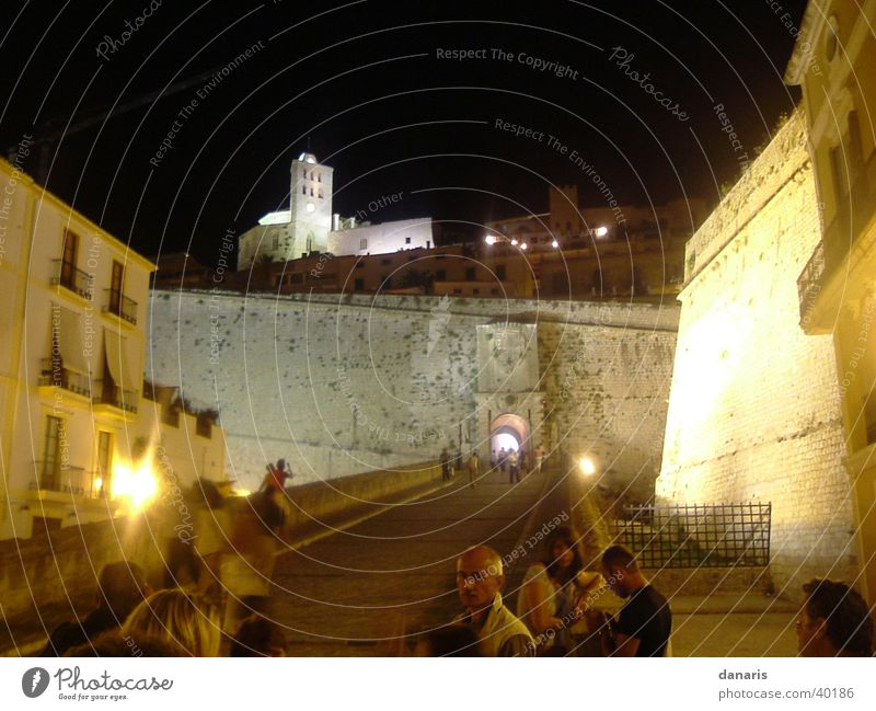 Ibiza, castle near the port, Eivissa Night Vacation & Travel Style Long exposure Europe Castle