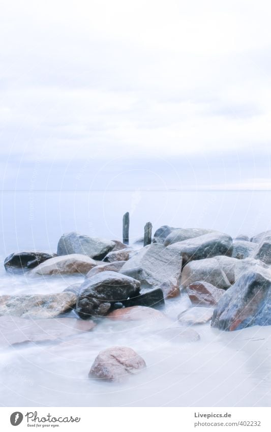 Baltic coast Beach Ocean Waves Environment Nature Landscape Sand Water Sky Clouds Autumn Wind Coast Baltic Sea Stone Wood Fresh Cold Blue Gray Freedom