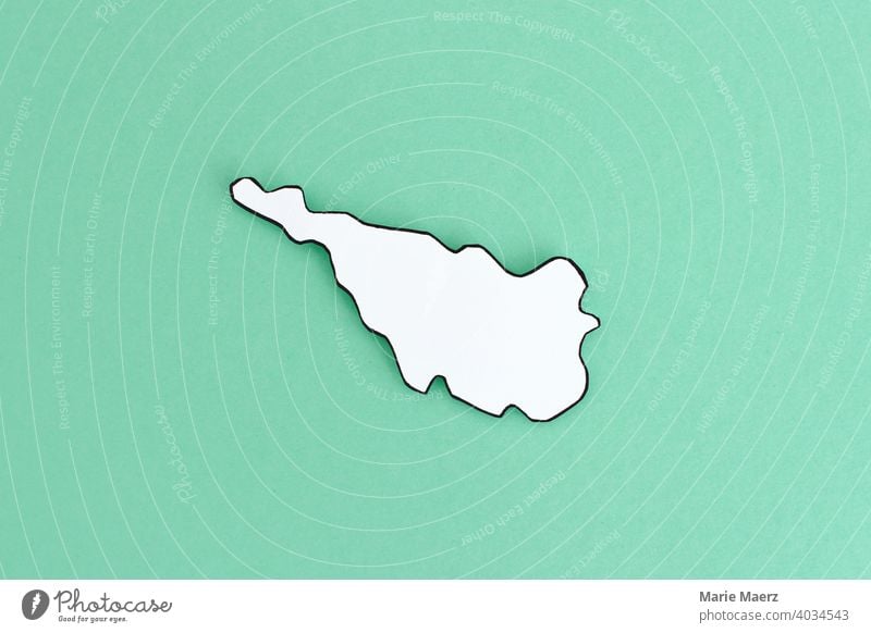 Federal state/state of Bremen as paper silhouette Neutral outline Design Minimalistic Background picture Structures and shapes Neutral Background Paper