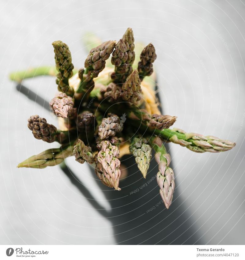 Bunch of raw fresh asparagus. Focus on foreground. food green vegetable healthy background diet pepper eating nutrition meal organic fruit various cuisine